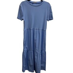 MNG Blue T-Shirt Midi Dress, NWT,‎ Size US 10